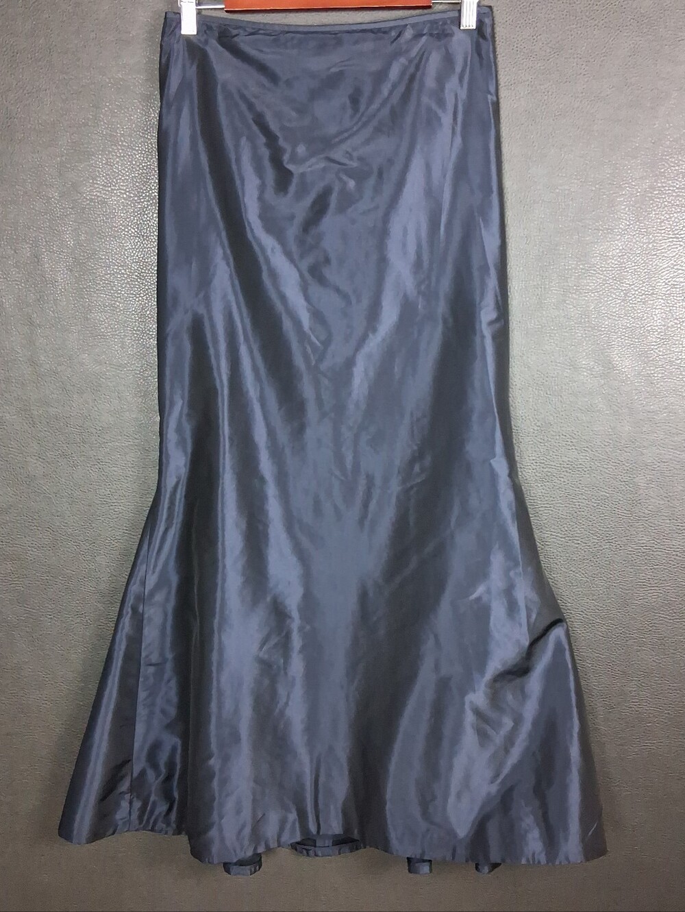 Carmen Marc Volvo Skirt Womens 8 Silk Maxi Formal Minimalist Mermaid Navy Blue